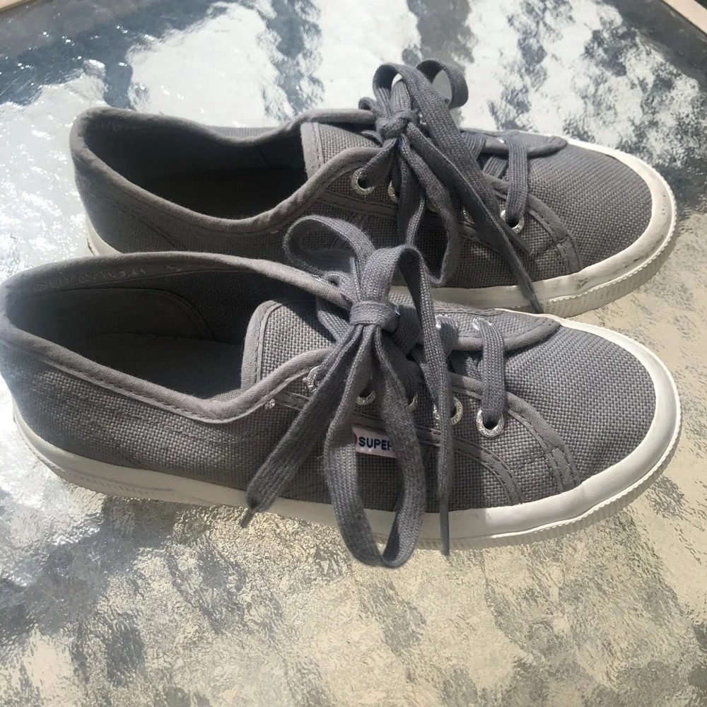 Superga Unisex Gray Cotu Classic S000010-M38 Sneakers Women's 6 Men's 4.5 - Picture 14 of 15